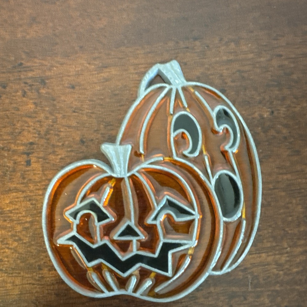 Vintage Pumpkin Stained Glass Window Sun Catchers
